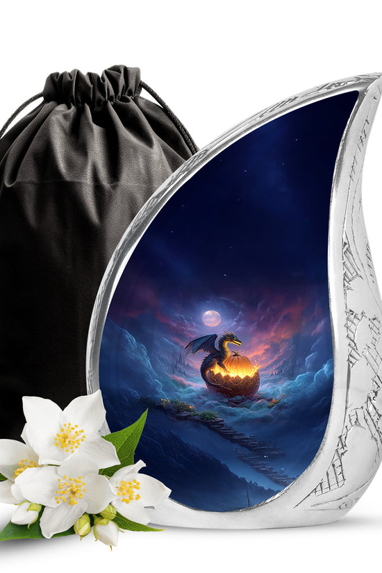 Mystic Dragon Memorial Urn - Halloween Theme Cremation Urn For Burial