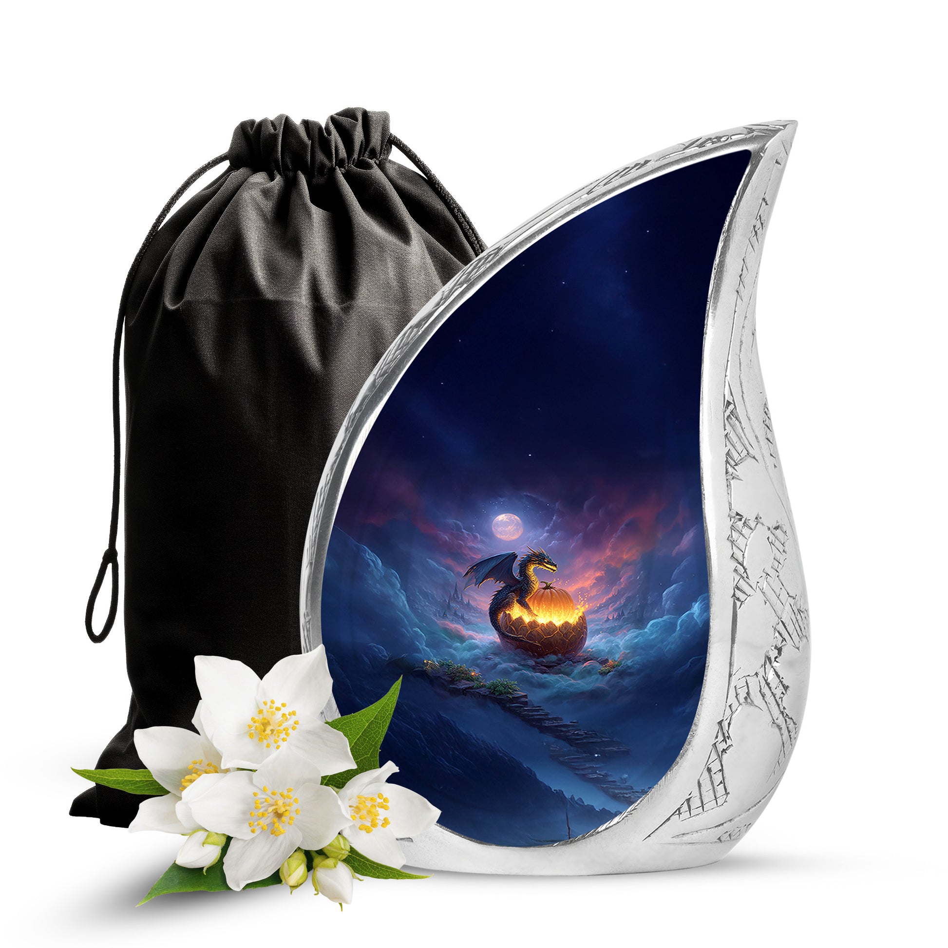 Mystic Dragon Memorial Urn - Halloween Theme Cremation Urn For Burial