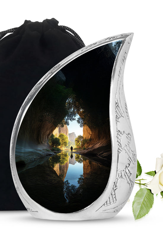 Fishing Cremation Urn For Ashes - Aluminium Memorial Urn For Adult