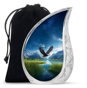 Flying Eagle Funeral Urn - Scenic Nature Cremation Urn For Loved Ones