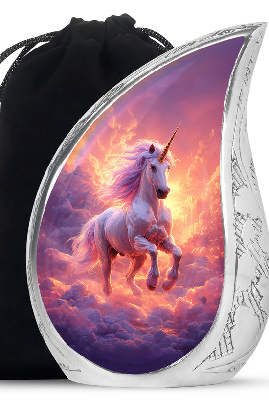 Unicorn Theme Funeral Urn - Spiritual Theme Memorial Urn For Adult Ashes