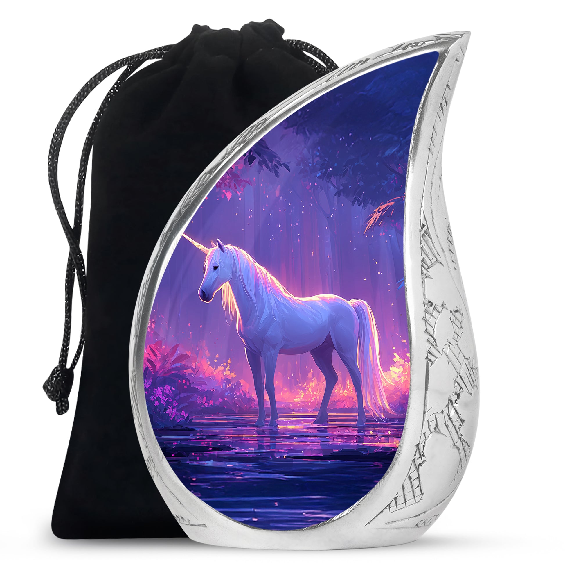 Beautiful Unicorn Cremation Urn - Large Funeral Urn For Human Ashes