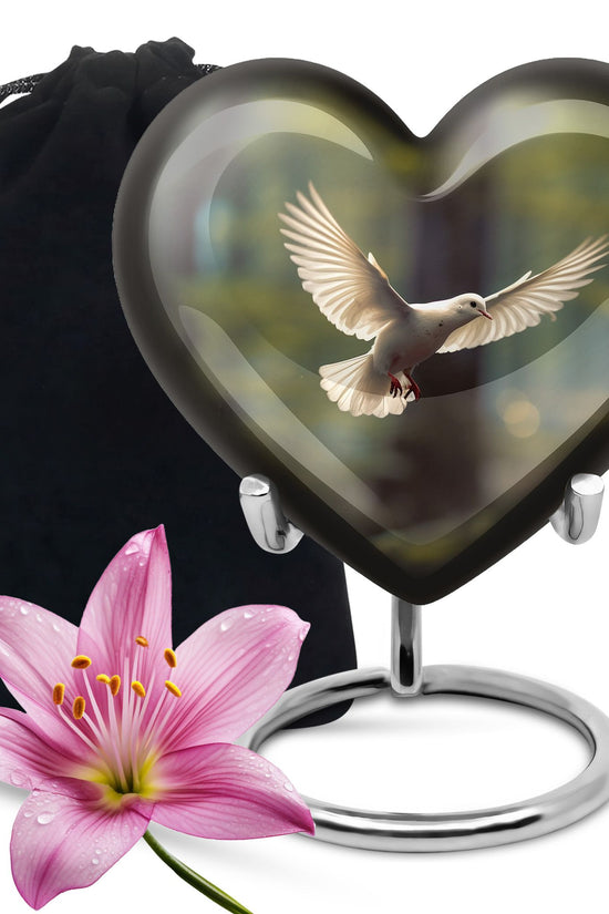 Dove Bird Funeral Urn - Large Memorial Urn For Male & Female