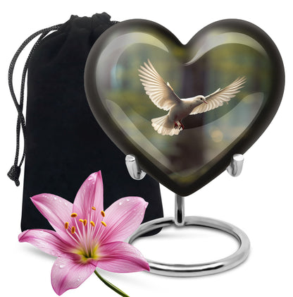 Dove Bird Funeral Urn - Large Memorial Urn For Male & Female