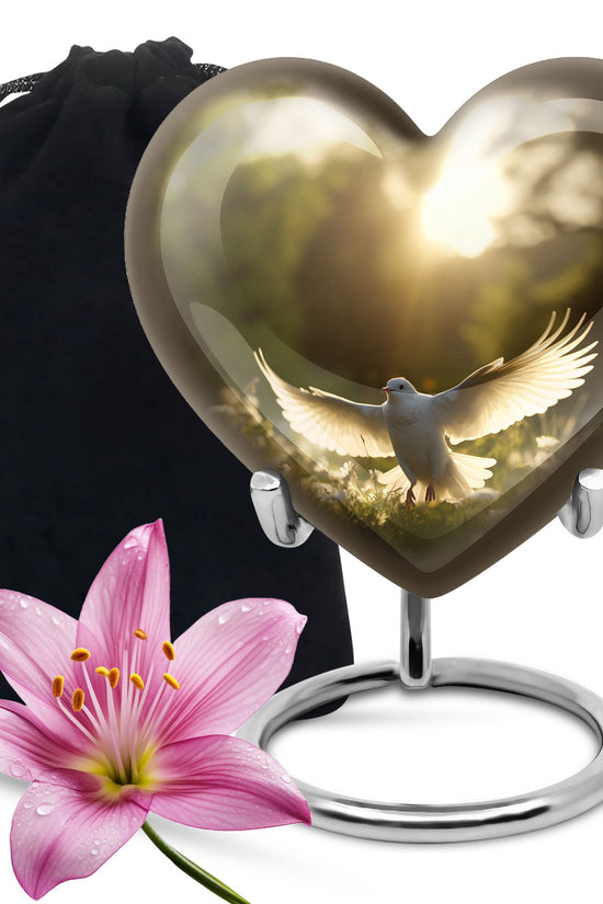Dove Funeral Urn - Divine Funeral Cremation Urn For Male & Female