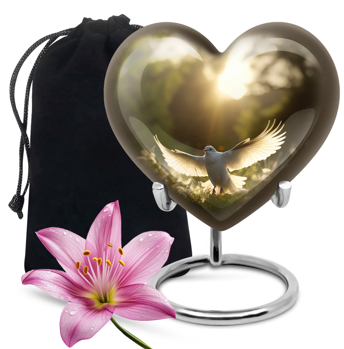 Dove Funeral Urn - Divine Funeral Cremation Urn For Male & Female