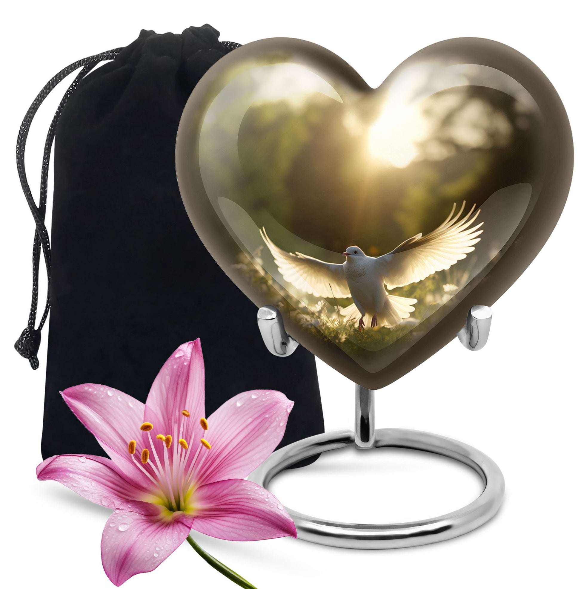 Dove Funeral Urn - Divine Funeral Cremation Urn For Male & Female