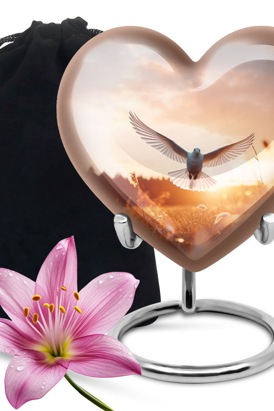Sunset Dove Cremation Urn - Peaceful Memorial Urn For Human Ashes