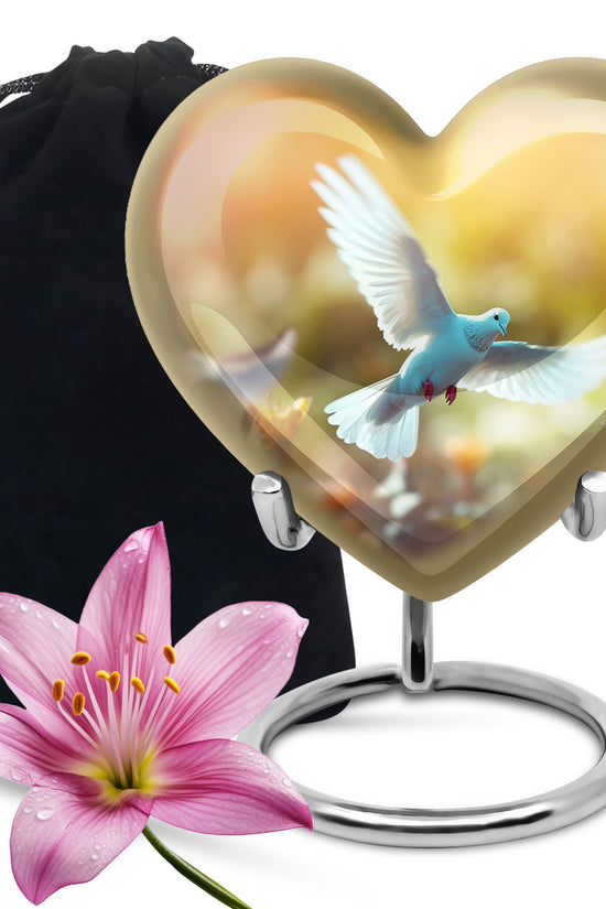 Peaceful Dove Funeral Urn - Nature Inspired Cremation Urn For Adult Ashes