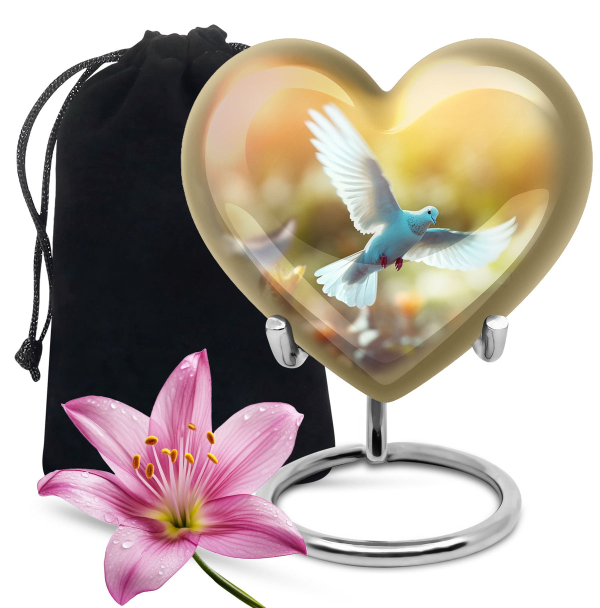 Peaceful Dove Funeral Urn - Nature Inspired Cremation Urn For Adult Ashes
