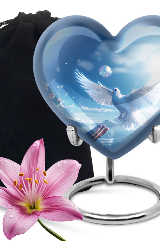 Dove Funeral Urn - Heaven Theme Memorial Urn For Female