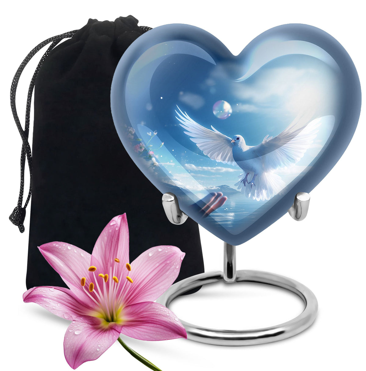 Dove Funeral Urn - Heaven Theme Memorial Urn For Female