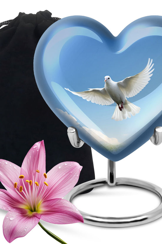 Dove Bird Memorial Urn For Ashes - Cremation Urn For Loved Ones