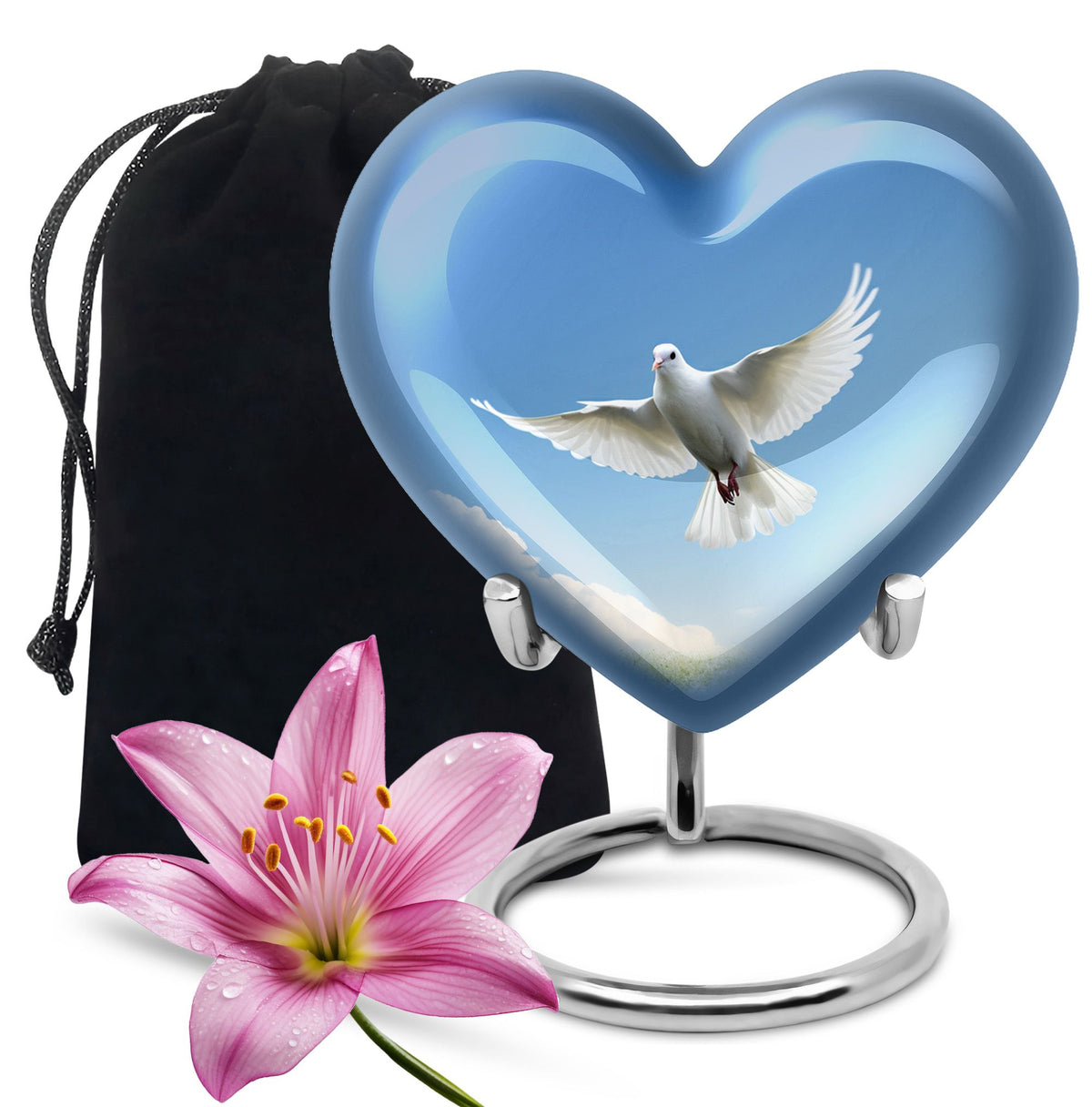 Dove Bird Memorial Urn For Ashes - Cremation Urn For Loved Ones
