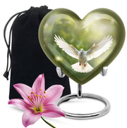 Nature Theme Memorial Urn - Dove Bird Cremation Urn For Burial