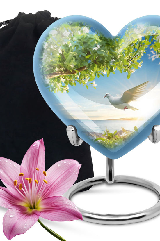 Beautiful Dove Memorial Urn - Large Memorial Urn For Female