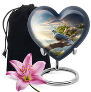 Dove Theme Funeral Urn - Aluminum Urn For Loved Ones