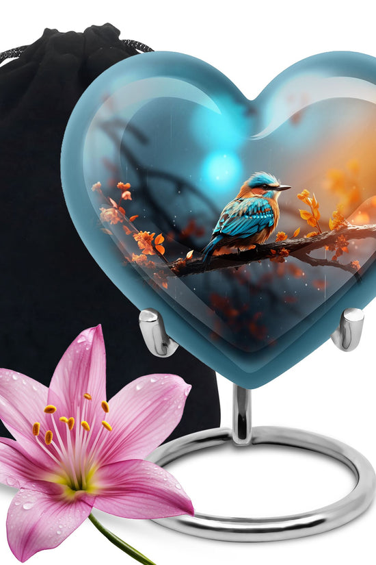 Sparrow Theme Memorial Urn - Large Memorial Urn For Female Ashes