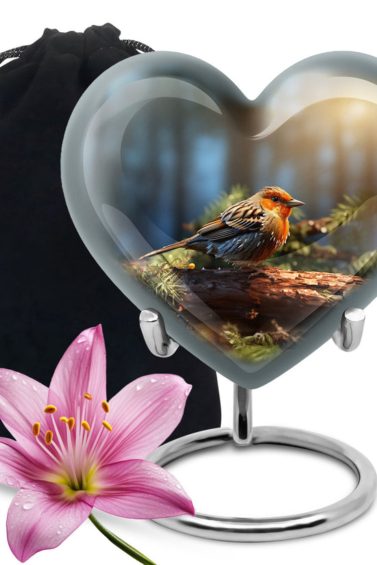 Peaceful Sparrow Memorial Urn For Human Ashes – Bird Theme Cremation Urn