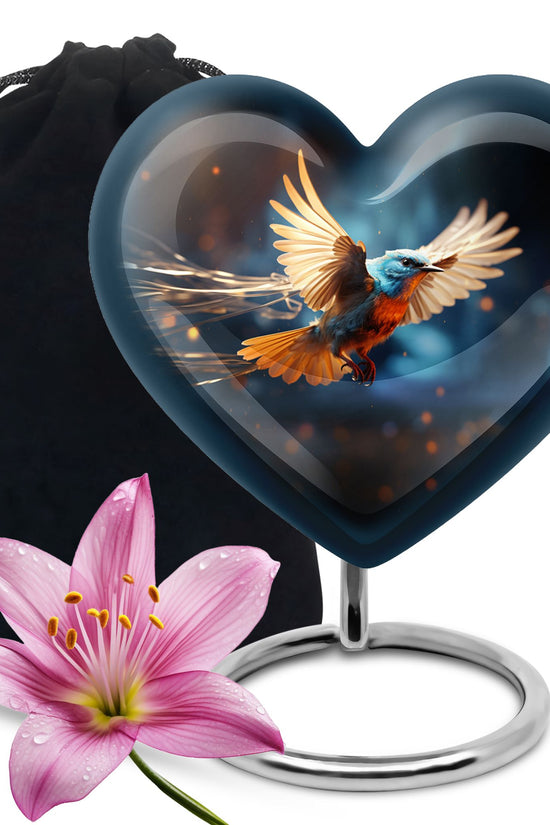 Peaceful Sparrow Memorial Urn - Cremation Urn For Ashes
