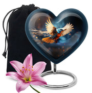Peaceful Sparrow Memorial Urn - Cremation Urn For Ashes