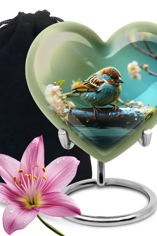 Sparrow Memorial Urn For Human Ashes - Large Funeral Urn For Ashes
