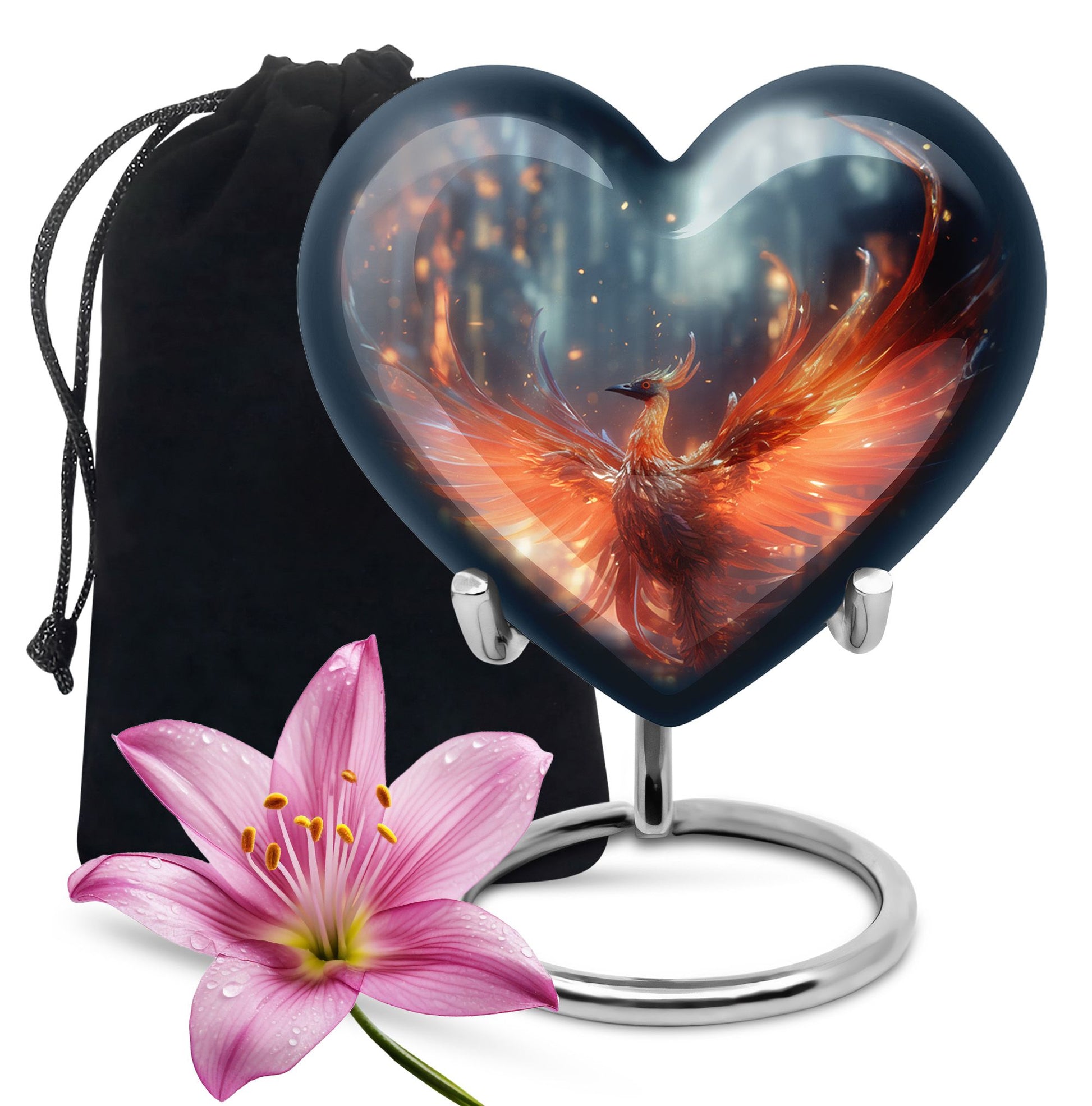 Phoenix Theme Cremation Urn - Large Urns For Human Ashes
