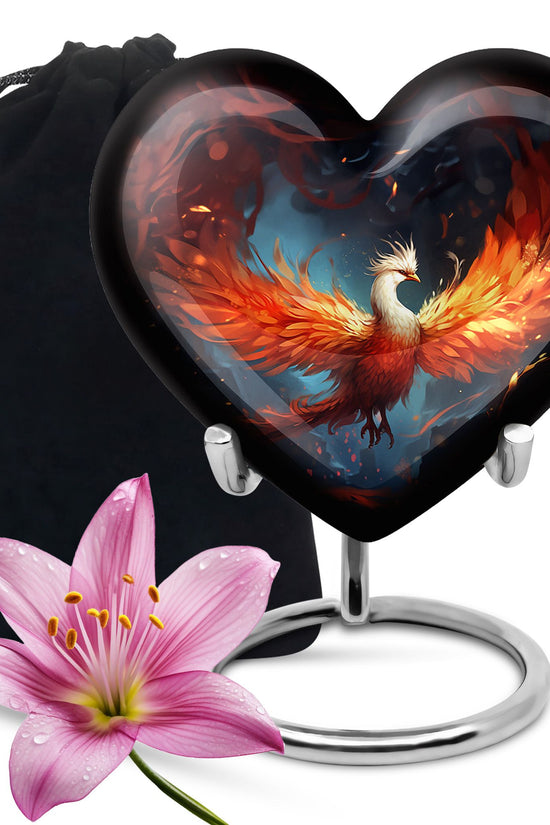 Phoenix Beautiful Theme Memorial Urn - Large Cremation Urn For Ashes
