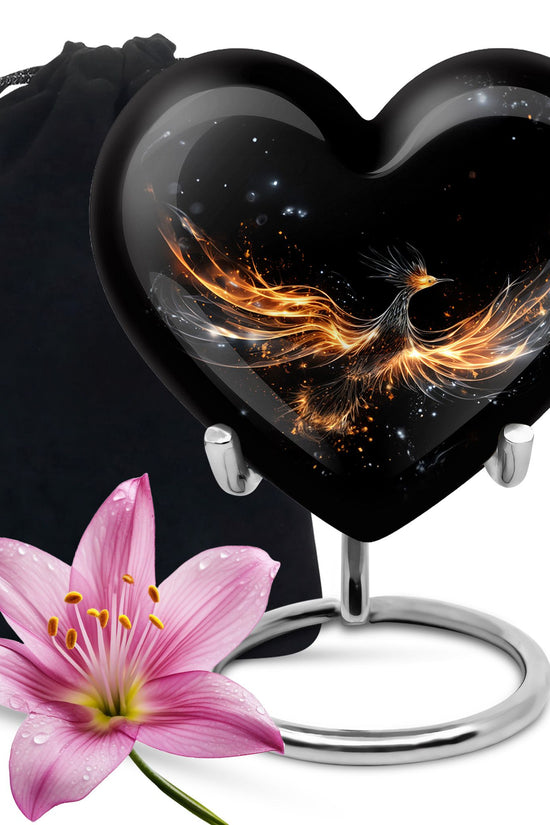 Elegant Galaxy Phoenix Urn - Unique Fantasy Cremation Urn For Ashes