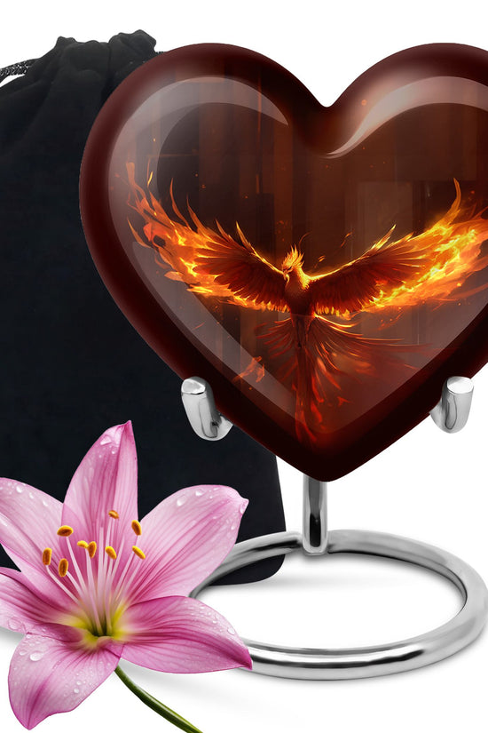 Mystic Fire Phoenix Memorial Urn - Beautiful Urn For Human Ashes