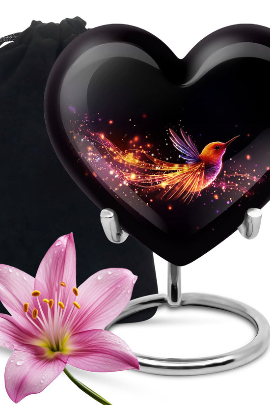 Colorful Hummingbird Memorial Urn - Unique Ashes Urn for Loved Ones