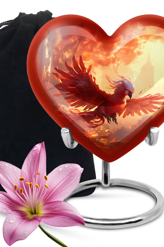 Fantasy Phoenix Tribute Urn - Elegant Cremation Urn For Ashes