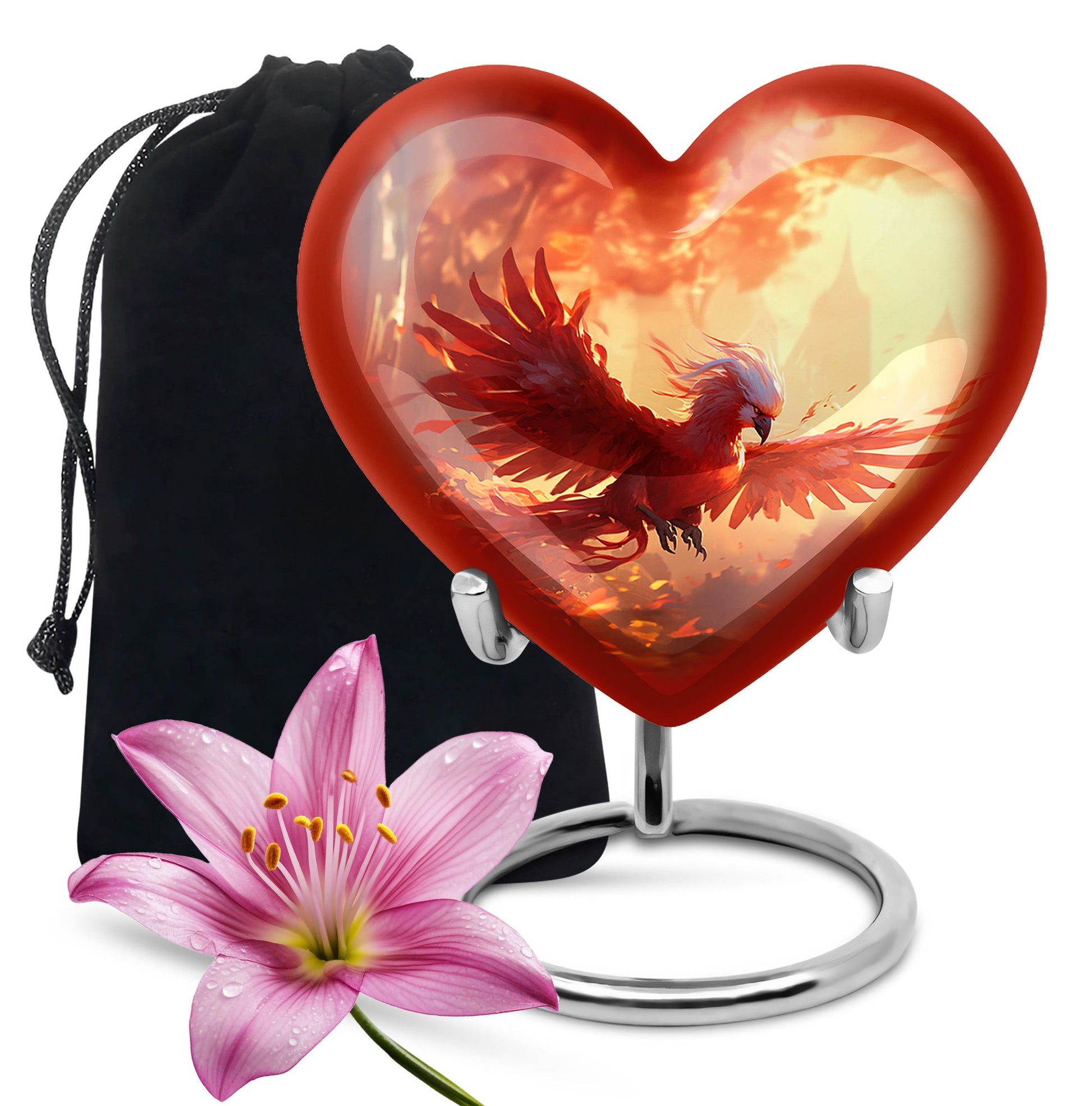 Fantasy Phoenix Tribute Urn - Elegant Cremation Urn For Ashes