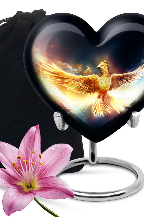 Light Phoenix Cremation Urn - Decorative Funeral Urn For Burial