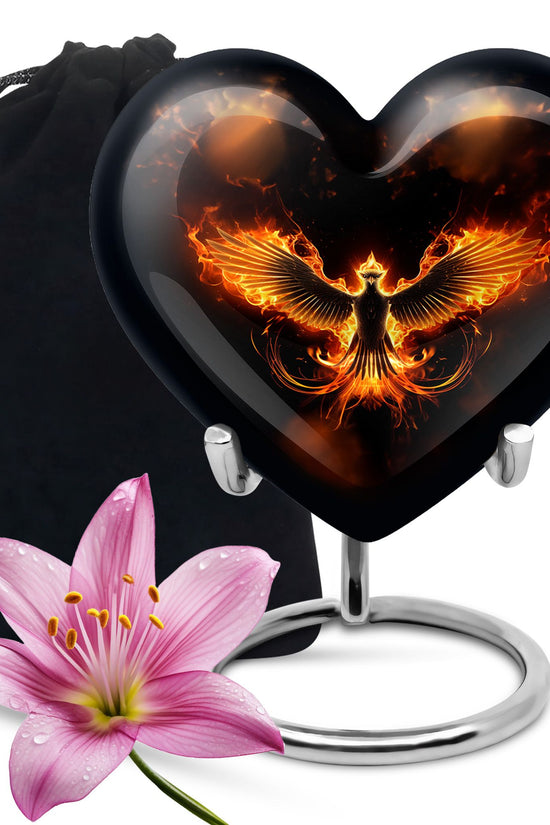 Dark Phoenix Cremation Urn - Fantasy Urn for Human Ashes