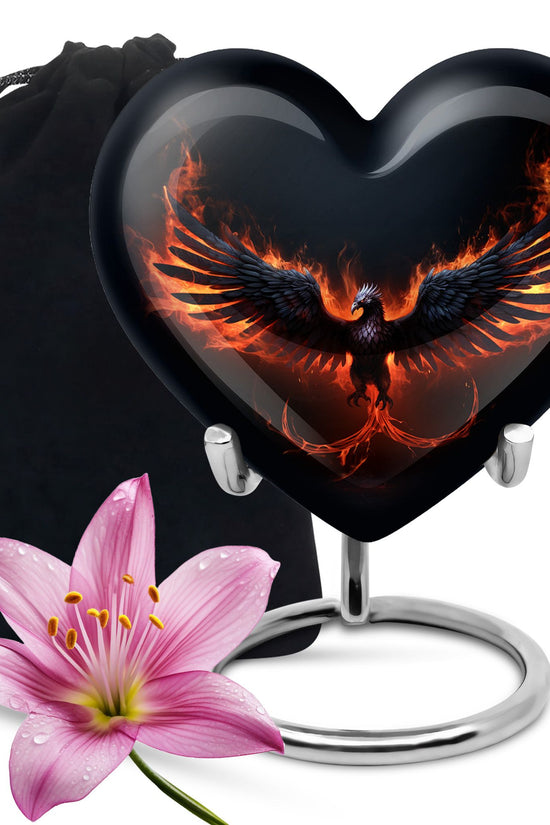Phoenix Memorial Urn - Fire Theme Funeral Urn For Burial