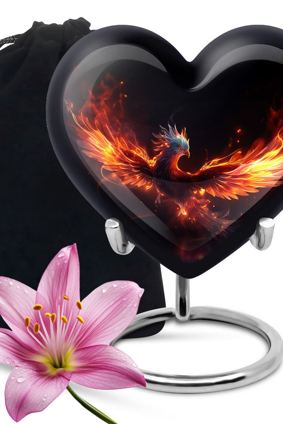 Dark Phoenix Memorial Urn - Unique Fantasy Urn For Ashes
