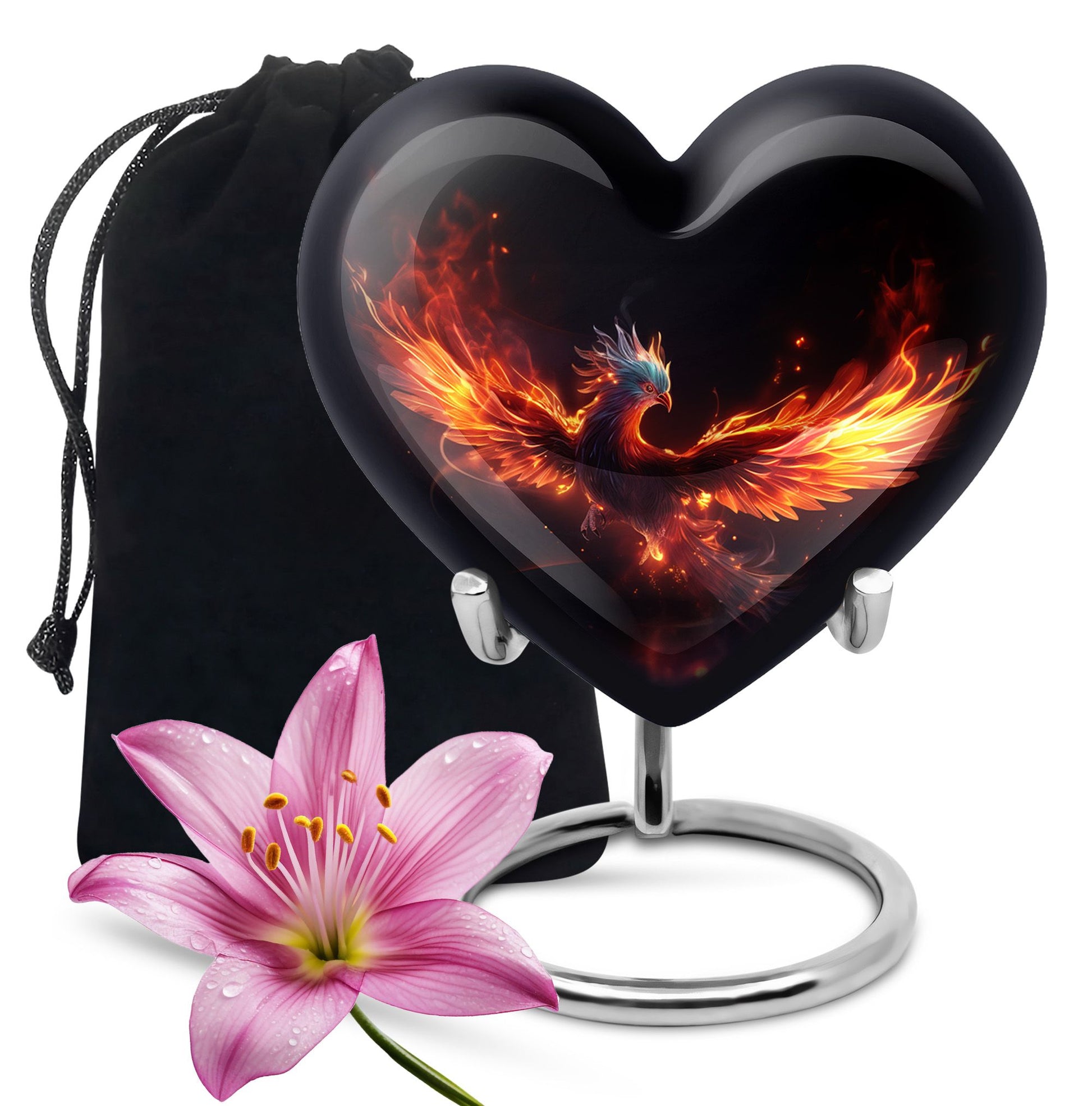 Dark Phoenix Memorial Urn - Unique Fantasy Urn For Ashes