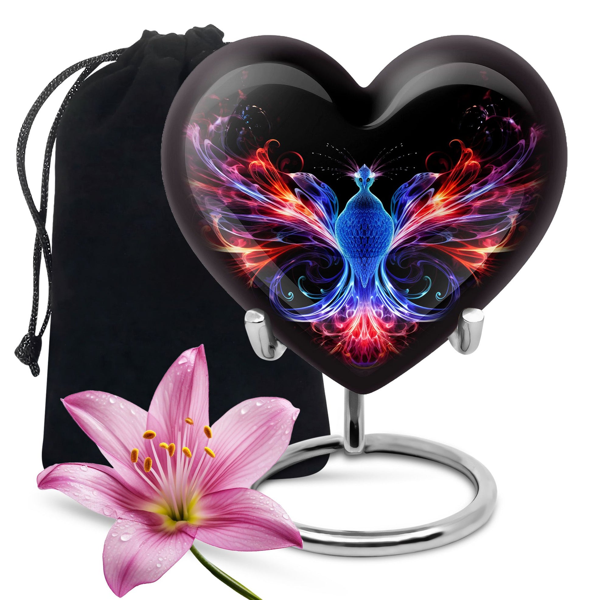 Fire Wing Phoenix Funeral Urn - Spiritual Cremation Urn for Ashes