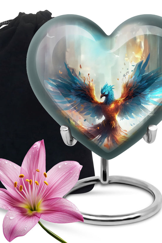Blue Flame Phoenix Urn - Spiritual Tribute Urn for Men & Women