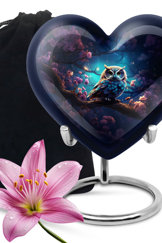 Owl Cremation Urn - Beautiful Memorial Urn For Male & Female