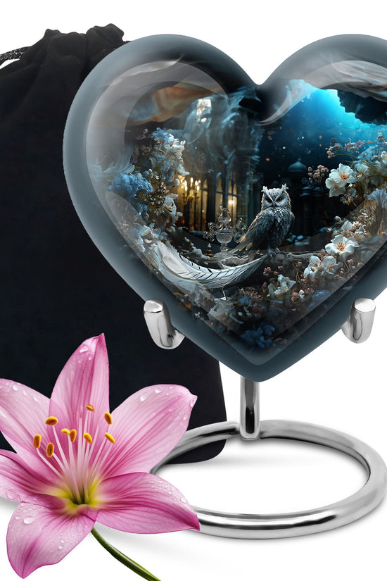 Royal Owl Memorial Urn - Unique Memorial Urn For Adult Ashes