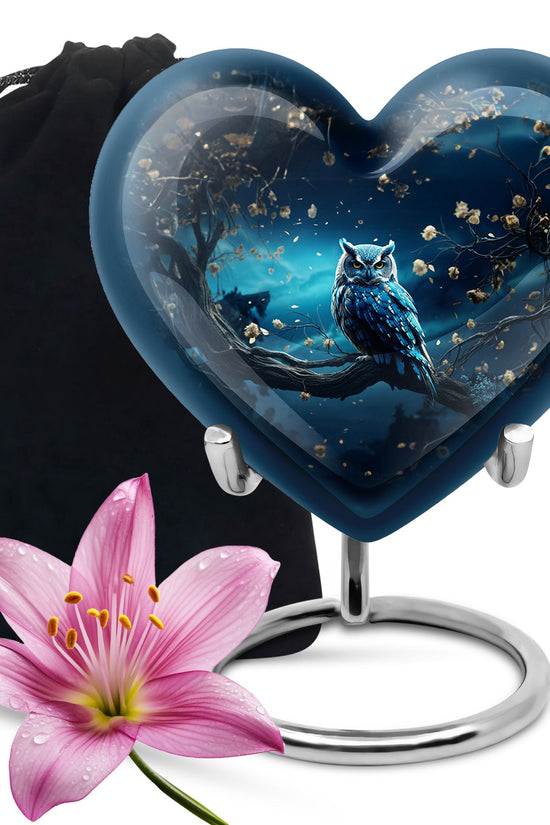 Owl Theme Memorial Urn - Cremation Urn For Male & Female