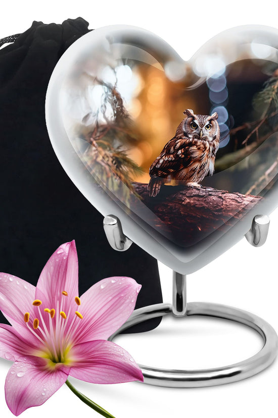 Blue Flower Theme Aluminium Funeral Urn - Human Ashes Adult Memorial Urn