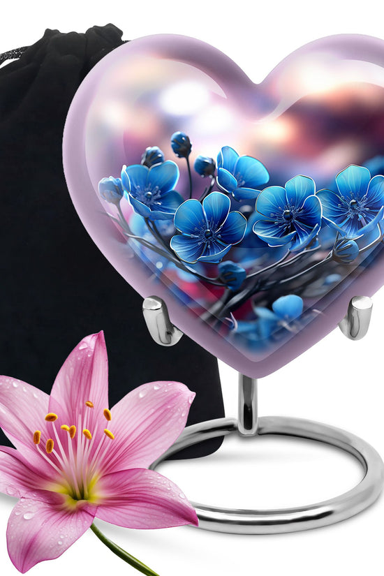 Scorpion Grass Aluminium Cremation Urn - Floral Human Ashes Urn