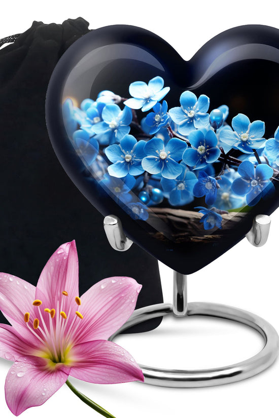 Scorpion Grass Cremation Urn - Stylish Floral Memorial Urn For Ashes