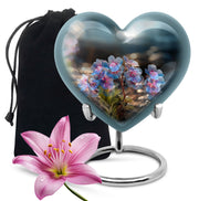 Scorpion Grass Ashes Urn - Elegant Floral Cremation Memorial Urn