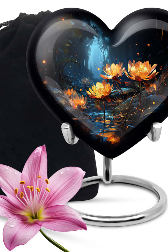 Elegant Lily Urn For Human Ashes - Large Cremation Urn