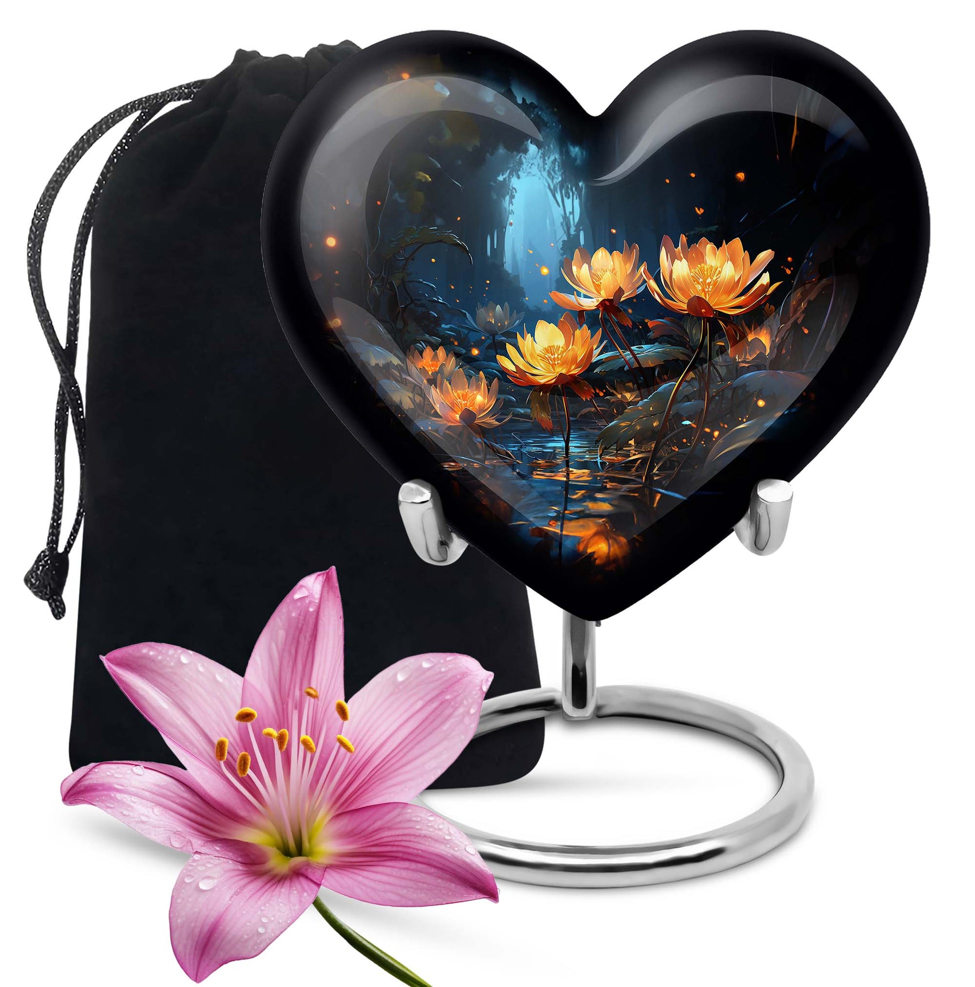Elegant Lily Urn For Human Ashes - Large Cremation Urn