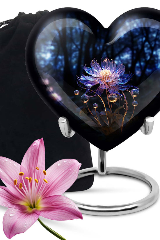Beautiful Flower Cremation Urn - Forest Funeral Urn For Burial